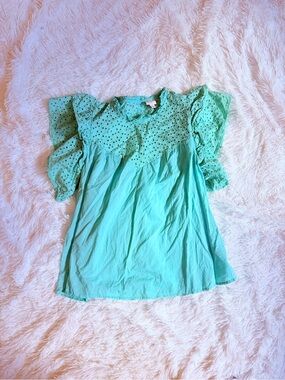 A New Day Eyelet Yoke Top
